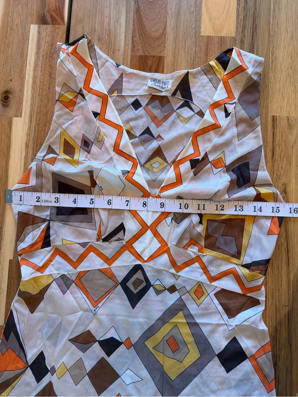 Vintage Emilio Pucci for Formfit Rogers 2 Piece Geometric Dress Set Size S
